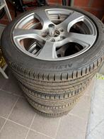 4 x Zomerbanden + velgen General 225/45 R17 profiel 7mm, Ophalen, Zomerbanden, Band(en)