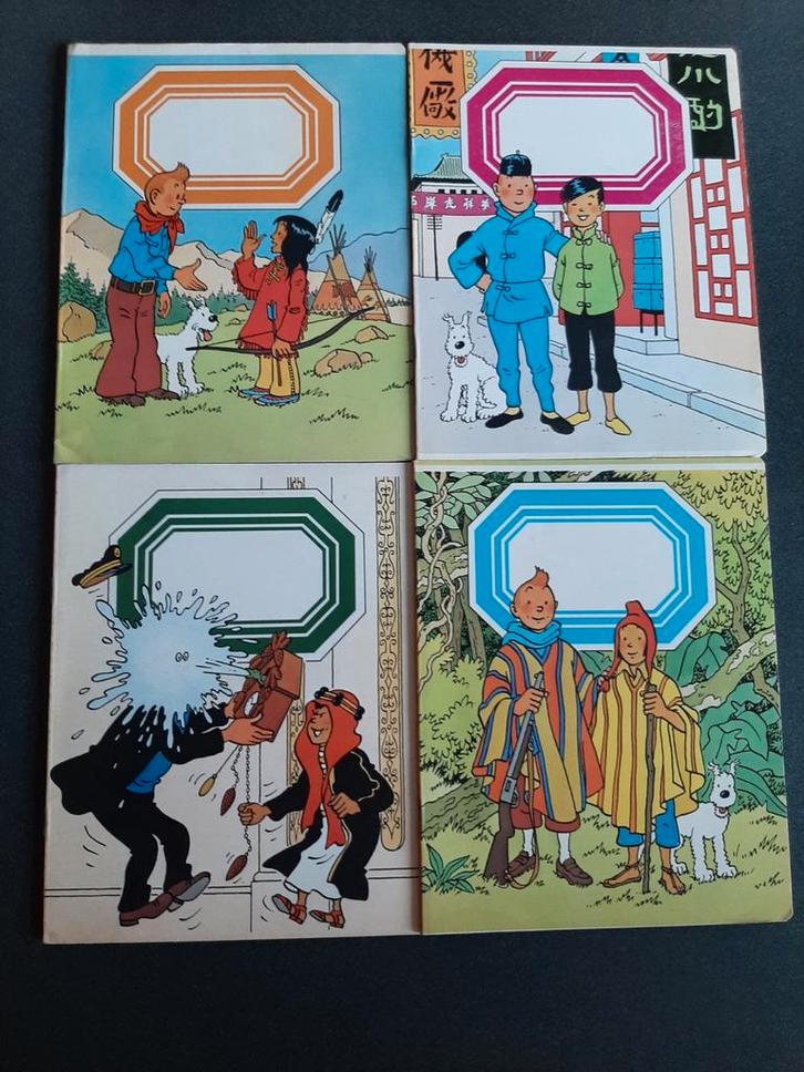 Kuifje: Set van 4 blanco schoolnotitieboekjes 1979, Boeken, Stripverhalen, Zo goed als nieuw, Ophalen of Verzenden
