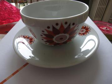 Bol/saucière vintage original Bavaria avec soucoupe intégrée beschikbaar voor biedingen