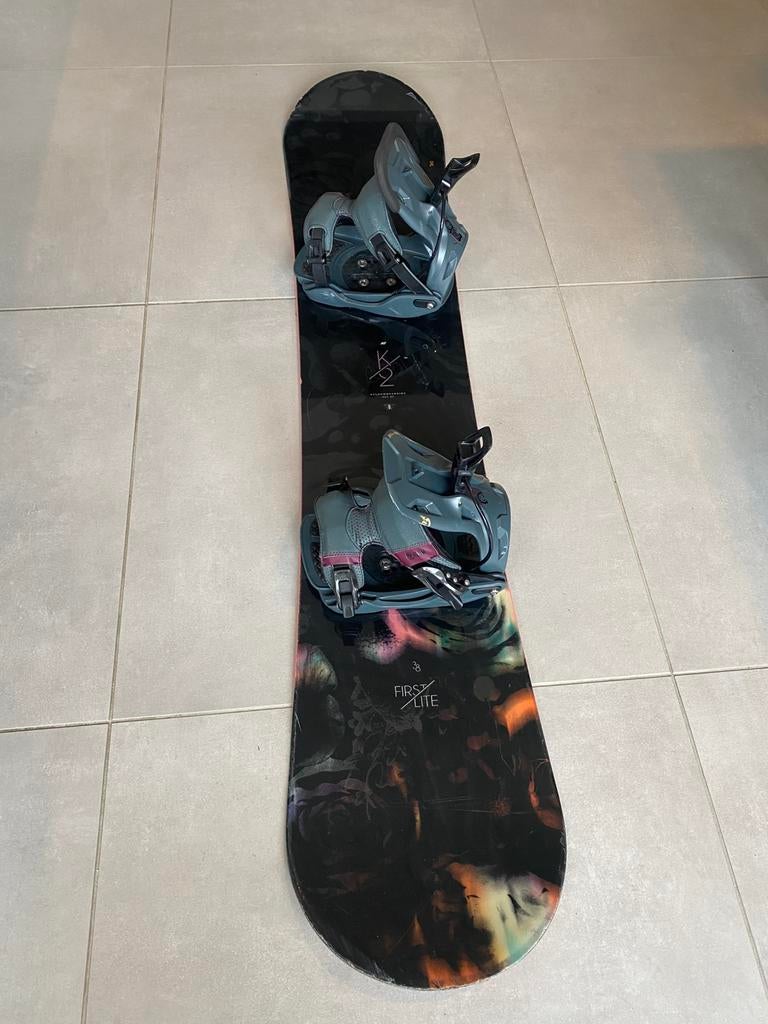 Junior snowboard + flowbindingen K2, Ophalen, Gebruikt, Board