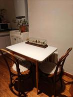 Vintage formica eettafel - jaren 70 - uitschuifbaar, Ophalen, Gebruikt, 100 tot 150 cm, Vintage