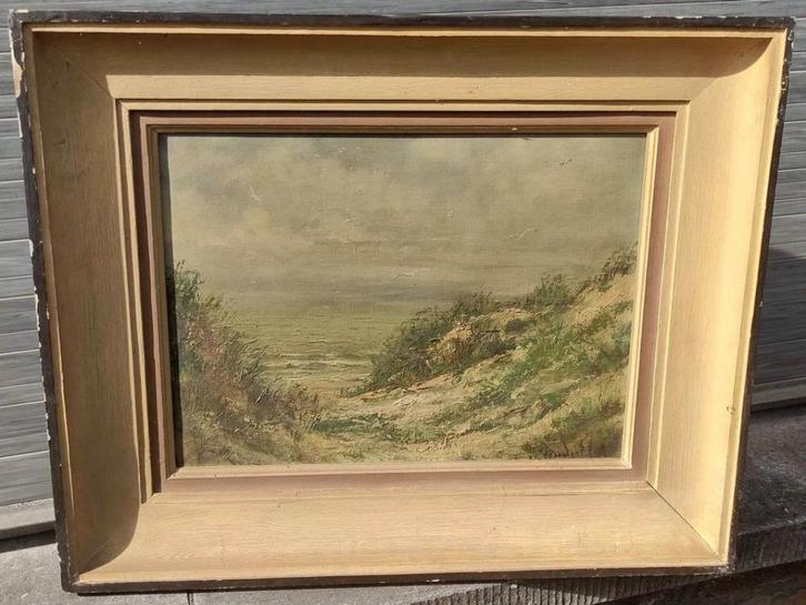 Huile sur toile le calme signe j van der elst, Antiek en Kunst, Kunst | Schilderijen | Klassiek, Ophalen of Verzenden