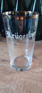 Brouwerijbier antiek Krügerglas fijn geëmailleerd, Verzamelen, Ophalen of Verzenden, Gebruikt, Glas of Glazen, Overige merken