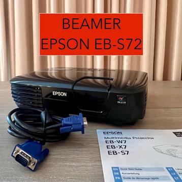 Beamer Merk Epson Type EB-S72 Projector Kabels, Lamp OK