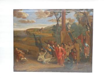 "de duiveluitdrijving" Italiaanse School, ca 1600 beschikbaar voor biedingen