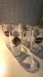 Oude maes pils glazen 4 stuks, Verzamelen, Ophalen, Zo goed als nieuw, Bierglas