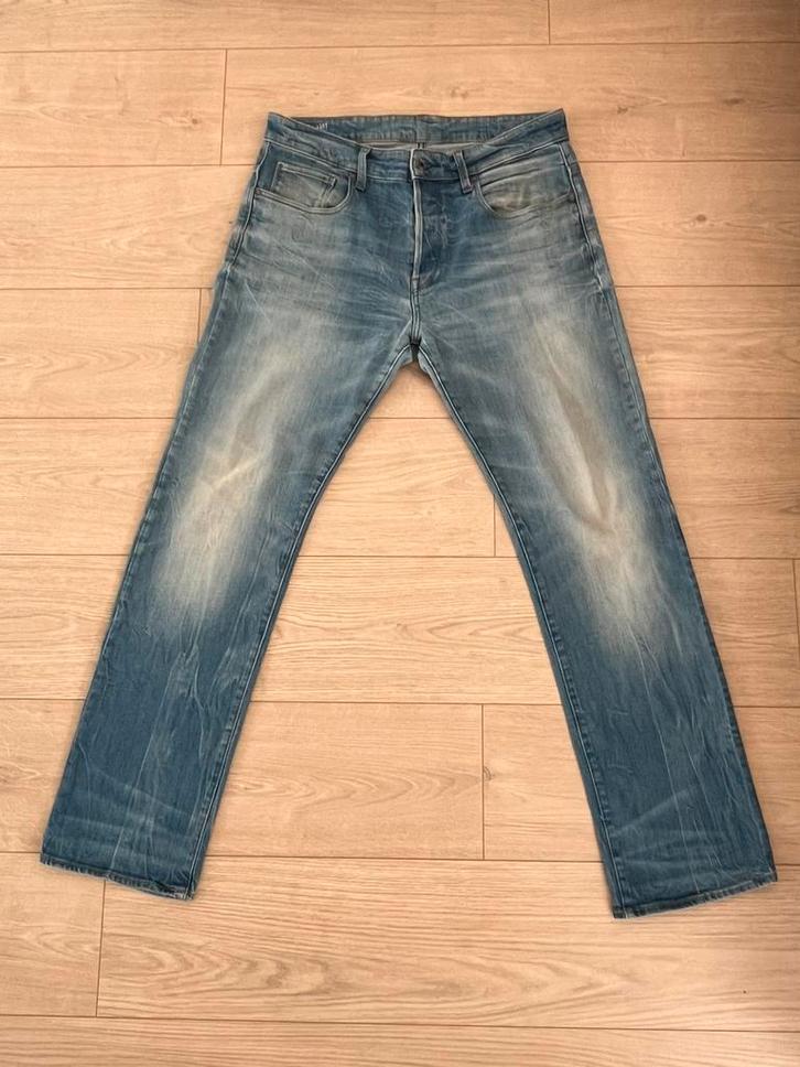 G- star 3301 straight broek jeans Loose Z.G.A.N W33 L32, Kleding | Heren, Spijkerbroeken en Jeans, Zo goed als nieuw, W33 - W34 (confectie 48/50)