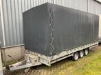 Aanhangwagen HULCO met huif - Geremd,- mtm 3.500 kg -3 assen, Gebruikt, Ophalen