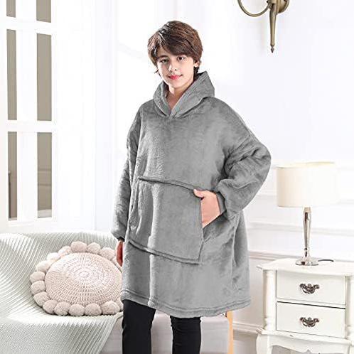 Lushforest Hoodie Deken Grijs Hoodie Blanket Fleece Snuggle, Kleding | Dames, Truien en Vesten, Grijs, Ophalen of Verzenden