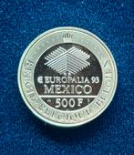 Zilveren 500 Fr 1993 FDC ...Europalia Mexico, Ophalen of Verzenden