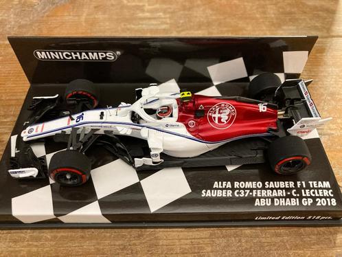Charles Leclerc 1:43 Abu Dhabi GP 2018 Alfa Romeo Sauber, Verzamelen, Automerken, Motoren en Formule 1, Nieuw, Formule 1, Ophalen of Verzenden