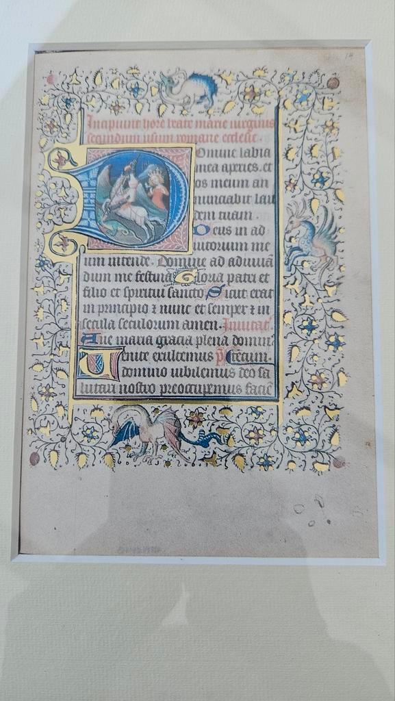Verluchte bladzijde Getijdenboek, miniatuur, Antiek en Kunst, Curiosa en Brocante, Ophalen of Verzenden