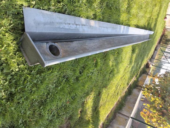 Dakgoten in zink, Doe-het-zelf en Bouw, Buizen en Afvoer, Gebruikt, Dakgoot, Zink, Ophalen