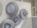 4 kunstof containerwiel. Zwart 200mm . Allibert, Ophalen, Zo goed als nieuw