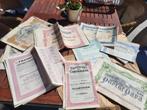 Grote collectie vintage waardepapieren, Postzegels en Munten, Aandelen en Waardepapieren, Ophalen of Verzenden
