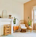 Mooie midcentury houten zetel, Huis en Inrichting, Ophalen, Gebruikt, Eenpersoons, Hout
