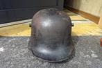 Originele zwarte Duitse schelp uit de Eerste Wereldoorlog, Ophalen, Landmacht, Helm of Baret