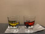 borrelglas antieke automobiel 2 stuks, Verzamelen, Glas en Drinkglazen, Ophalen, Zo goed als nieuw, Borrel- of Shotglas