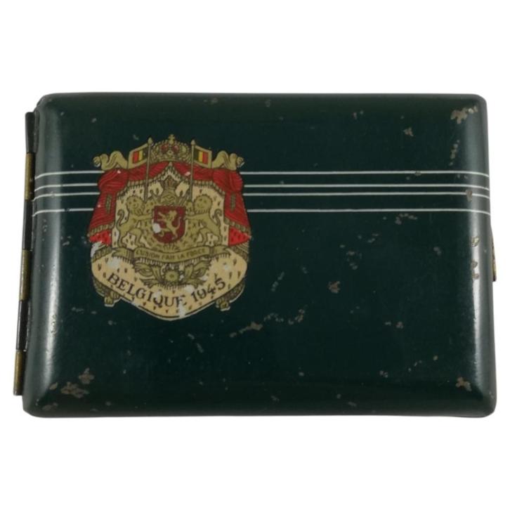 Belgique 1945 - sigarettendoosje, Verzamelen, Militaria | Tweede Wereldoorlog, Overige soorten, Overige typen, Ophalen of Verzenden