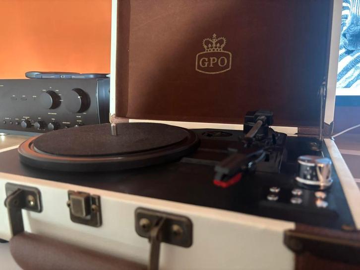 GPO Ambassador Platenspeler met Bluetooth - Creme, Audio, Tv en Foto, Platenspelers, Gebruikt, Platenspeler, Ophalen