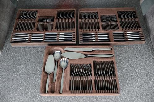 Coffret de 125 couverts en acier inoxydable - Très bon état, Huis en Inrichting, Keuken | Bestek, Gebruikt, Bestekset, Inox of Chroom