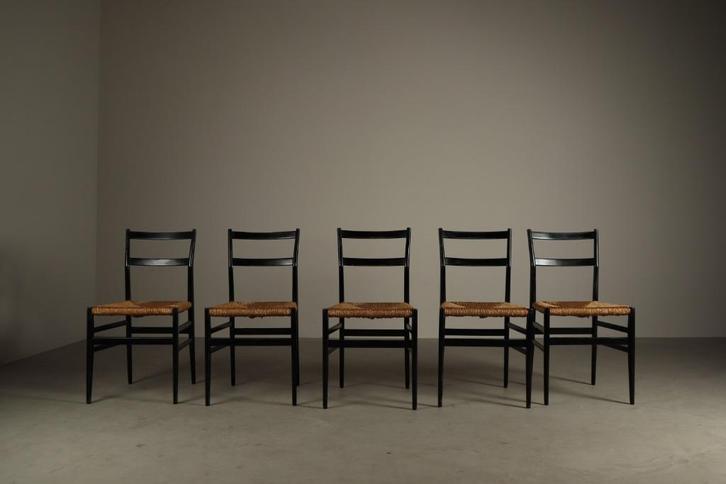 Early Cassina Leggera 646 chairs by Gio Ponti, Italy 1952, Huis en Inrichting, Stoelen, Gebruikt, Ophalen