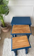 Set van 3 vintage bijzettafeltjes/ nest tafeltjes, Ophalen of Verzenden, Zo goed als nieuw