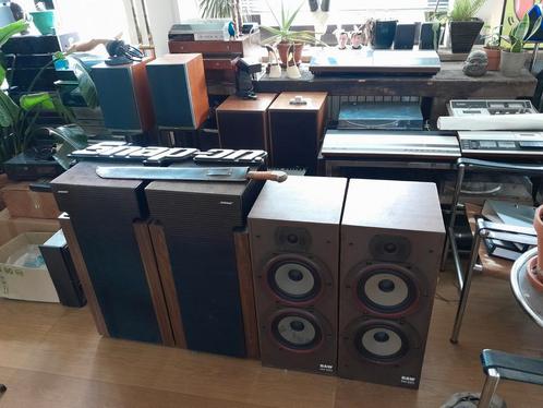 Grande collection de haut-parleurs vintage, noir et blanc, T, TV, Hi-fi & Vidéo, Enceintes, Comme neuf, Bose, Enlèvement ou Envoi