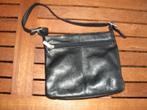 Handtas merk CRINKLES in zwart leder., Handtassen en Accessoires, Ophalen of Verzenden, Zo goed als nieuw, Zwart, Handtas