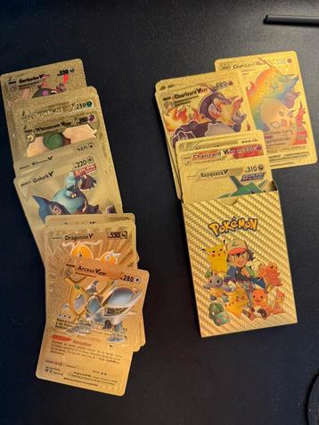 Gouden kaarten met Pokémon op beschikbaar voor biedingen