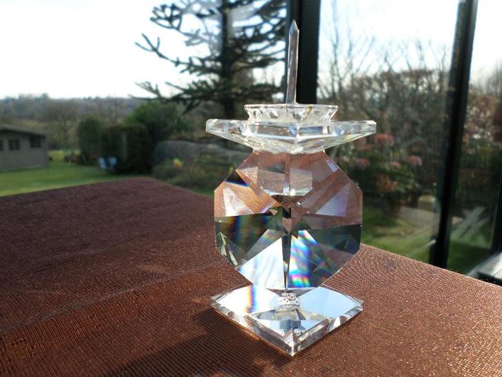 ZELDZAAM: vintage Swarovski-kristallen kandelaar, Verzamelen, Swarovski, Ophalen of Verzenden