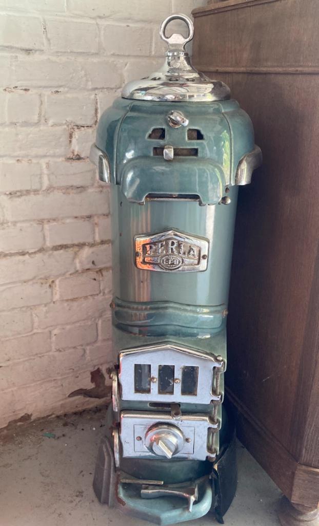 Antieke emaille kachel PERLA – CFB, Antiek en Kunst, Antiek | Gereedschap en Instrumenten, Ophalen