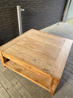 Massief oud teak salontafel €95, 50 tot 100 cm, Minder dan 50 cm, Teakhout, Landelijk