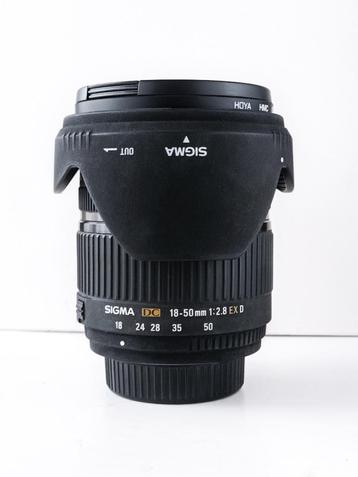 Sigma 18-50 f/2.8 EX DC-lens met Nikon-vatting