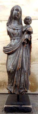 Houten Mariabeeldje met kind, Ophalen of Verzenden