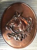 plaque de cuivre avec tête de cheval, Antiquités & Art, Enlèvement ou Envoi