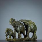 Beeld; J. Chirume - drie olifanten, Antiek en Kunst, Ophalen of Verzenden