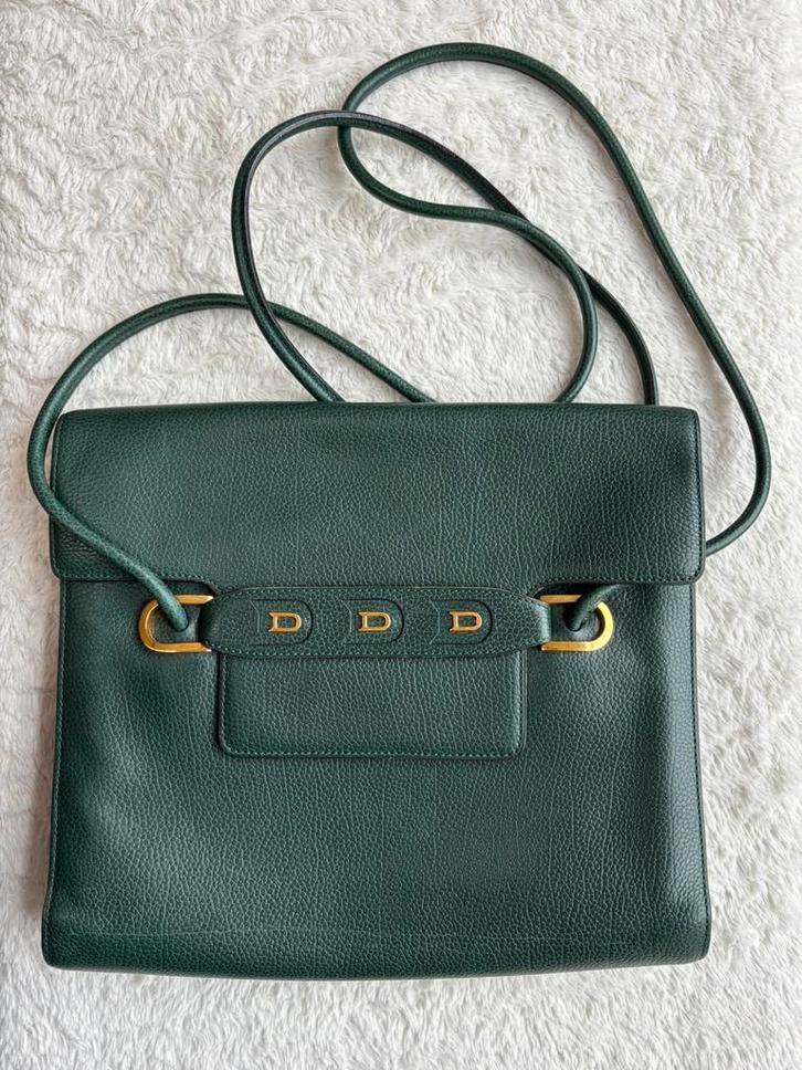 Delvaux schoudertas, Handtassen en Accessoires, Tassen | Damestassen, Zo goed als nieuw, Schoudertasje, Groen, Ophalen of Verzenden