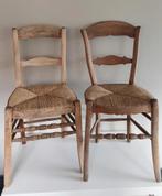 2 oude boerenstoelen - vintage van bij oma (1 stoel =15 eur), Ophalen of Verzenden