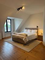 Bed te koop 160x220, Huis en Inrichting, Ophalen, Gebruikt, Beige, Twijfelaar