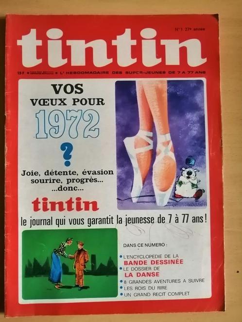 Le journal de Tintin numéro 1 - 1972, Verzamelen, Tijdschriften, Kranten en Knipsels, Krant, Ophalen of Verzenden