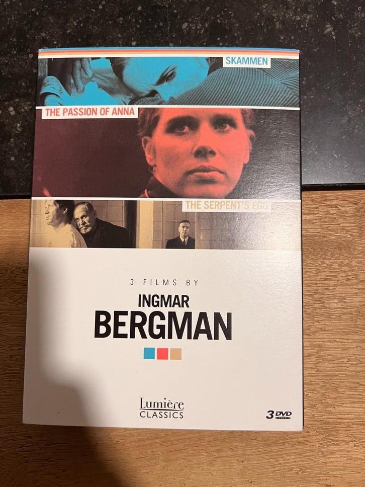 DVD box: 3 films by Ingmar Bergman - Lumière Classics, Cd's en Dvd's, Dvd's | Filmhuis, Zo goed als nieuw, Scandinavië, Boxset