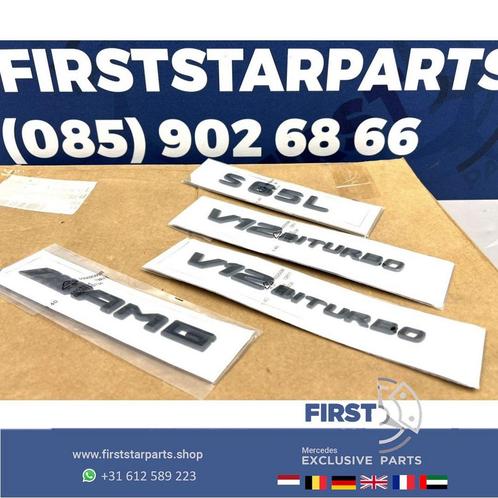 W222 W223 W217 S65 AMG LOGO SET ZWART S 65 L EMBLEMEN SET Me, Auto-onderdelen, Carrosserie, Mercedes-Benz, Gebruikt, Ophalen of Verzenden