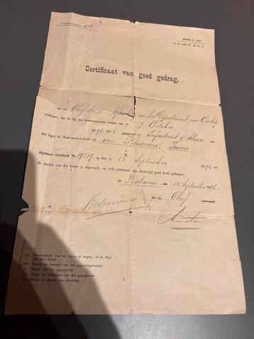 Rheenen, infanterist–Departement van Oorlog,Nederlands-Indië beschikbaar voor biedingen