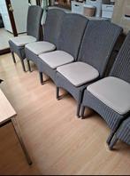 6 rieten eetkamerstoelen zonder kussens, Ophalen, Zo goed als nieuw