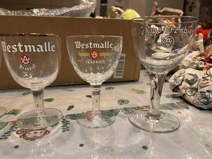 Lunettes Westmalle Trappist, Collections, Marques de bière, Utilisé, Verre ou Verres, Enlèvement ou Envoi