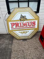 Te koop heel mooi groot Reclame lichtbord van Primus bier, Verzamelen, Ophalen, Gebruikt, Lichtbak of (neon) lamp