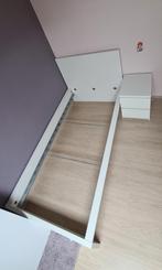 Cadre de lit 90x200 cm + table de chevet Malm, Maison & Meubles, Enlèvement, Utilisé