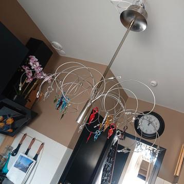 Design luster hanglamp met murano hangers  beschikbaar voor biedingen