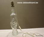 Retro antieke oude lampvoet fles glas met hand Legras, Ophalen of Verzenden